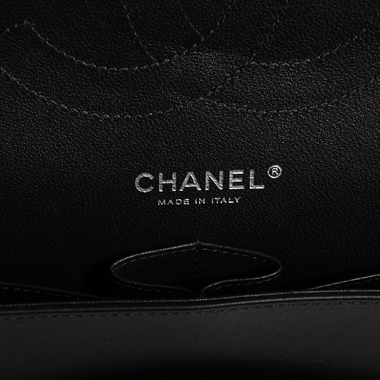 Patent Jumbo Double Flap Black