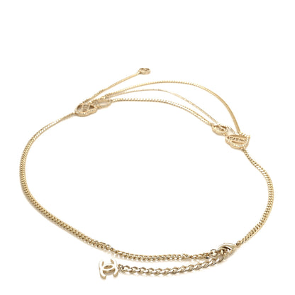 Chanel Metal Crystal CC Heart Logo Chain Belt Gold 2 of 4