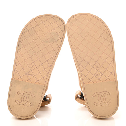 Chanel Lambskin Puffer Dad Sandals 36.5 Beige 5 of 8