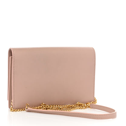 Saint Laurent Smooth Calfskin Classic Monogram Kate Tassel Chain Wallet Pale Pink 3 of 19