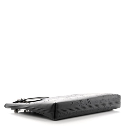Chanel Calfskin Eyelets Clutch Black 4 of 9