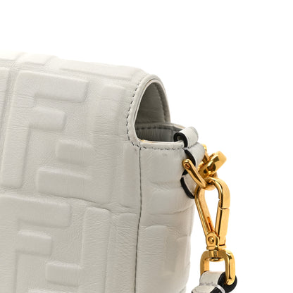 Fendi Nappa FF 1974 Embossed Baguette White 15 of 16