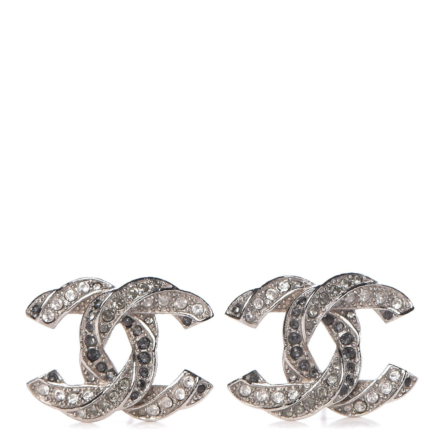 Crystal CC Earrings Silver