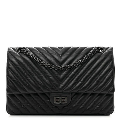 Chanel Aged Calfskin Chevron Quilted 2.55 Reissue 226 So Black 1 of 11
