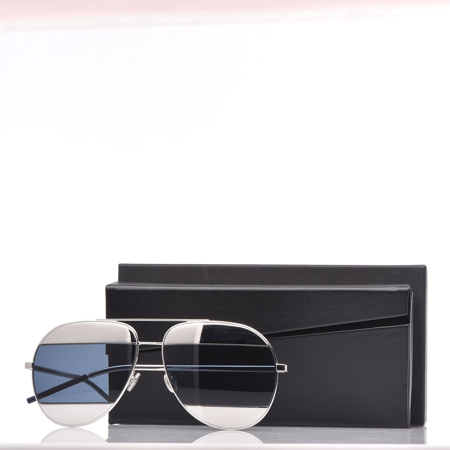 Split 1 Aviator Sunglasses Silver Blue