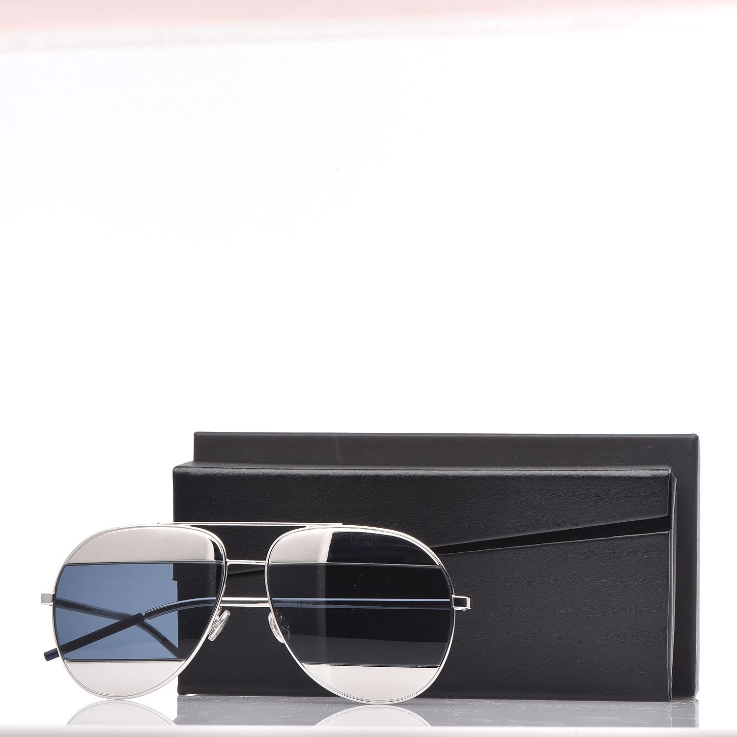Christian Dior Split 1 Aviator Sunglasses Silver Blue 7 of 7