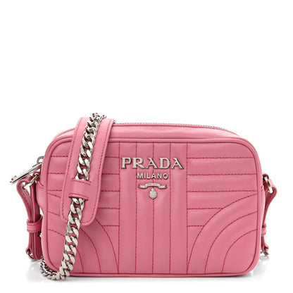 Prada Soft Calfskin Diagramme Camera Bag Begonia 1 of 10