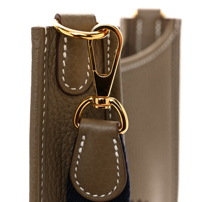 Hermes Taurillon Clemence Amazone Evelyne TPM Etoupe Bleu Indigo 11 of 13