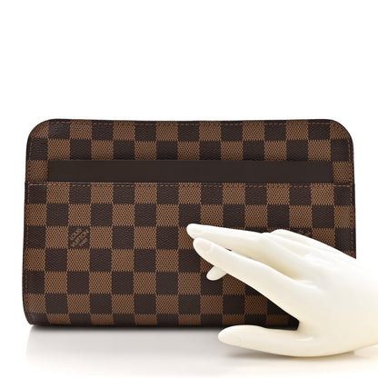 Louis Vuitton Damier Ebene Pochette Saint Louis Clutch 2 of 9
