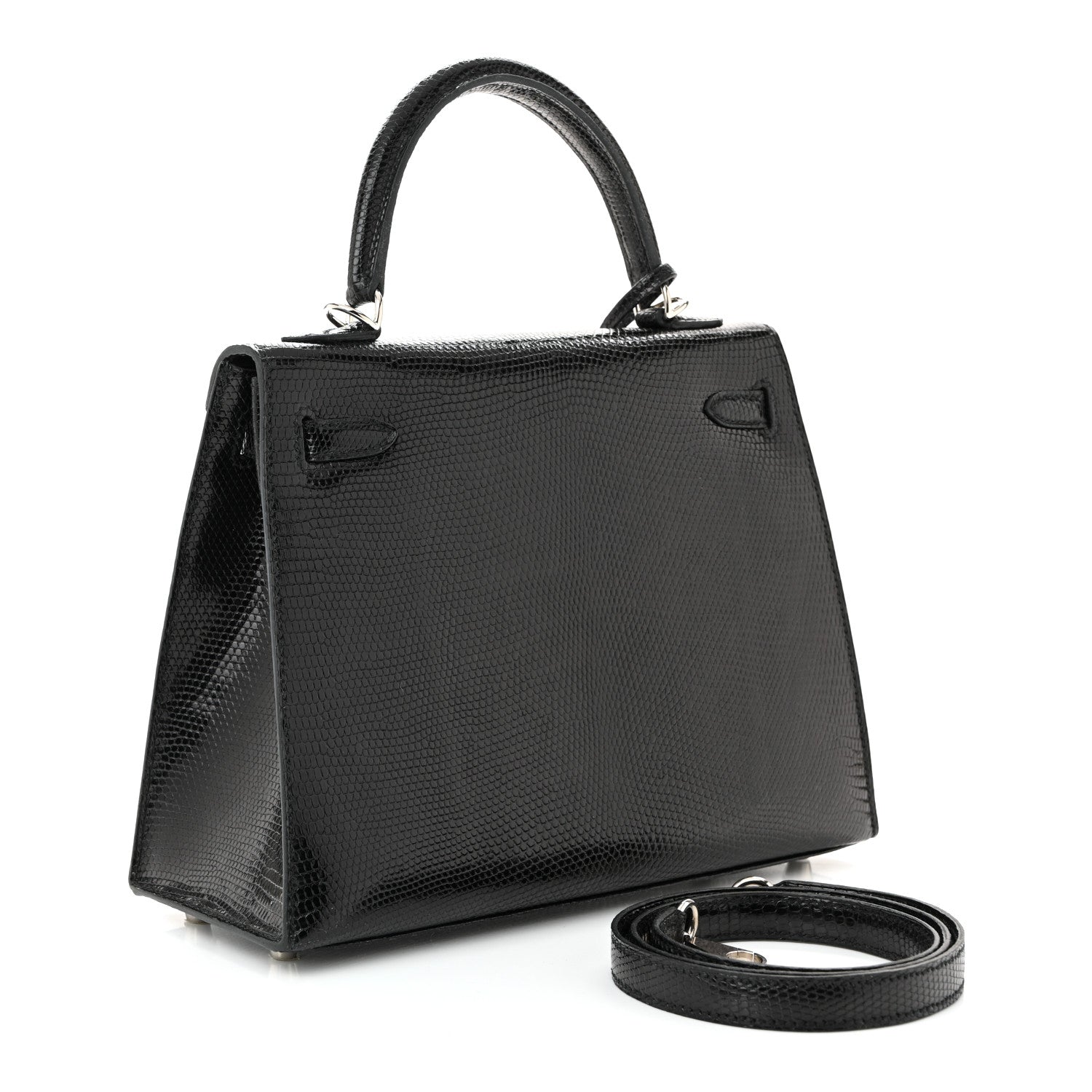 Hermes Lizard Niloticus Kelly Sellier 25 Black 3 of 11
