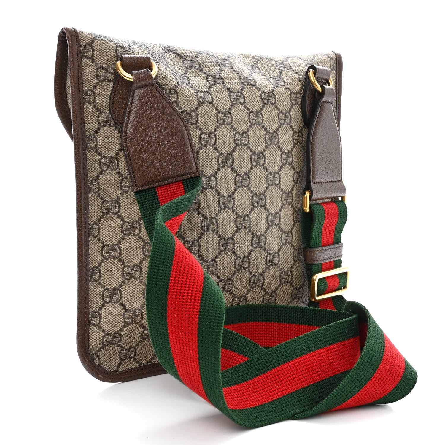 Gucci GG Supreme Monogram Web Medium Neo Vintage Flap Messenger Bag Beige New Acero 3 of 14