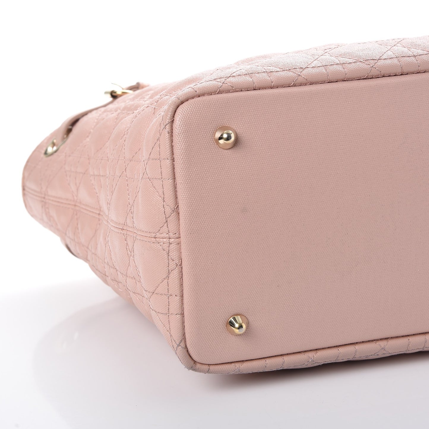Coated Canvas Cannage Small Panarea Tote Light Pink