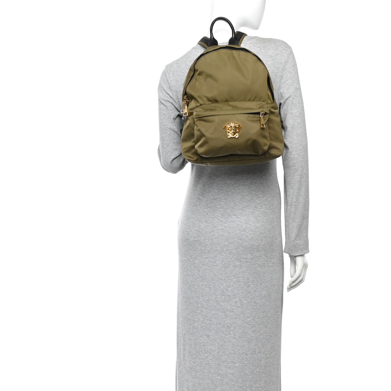 Versace Nylon Palazzo Medusa Backpack Green 2 of 10