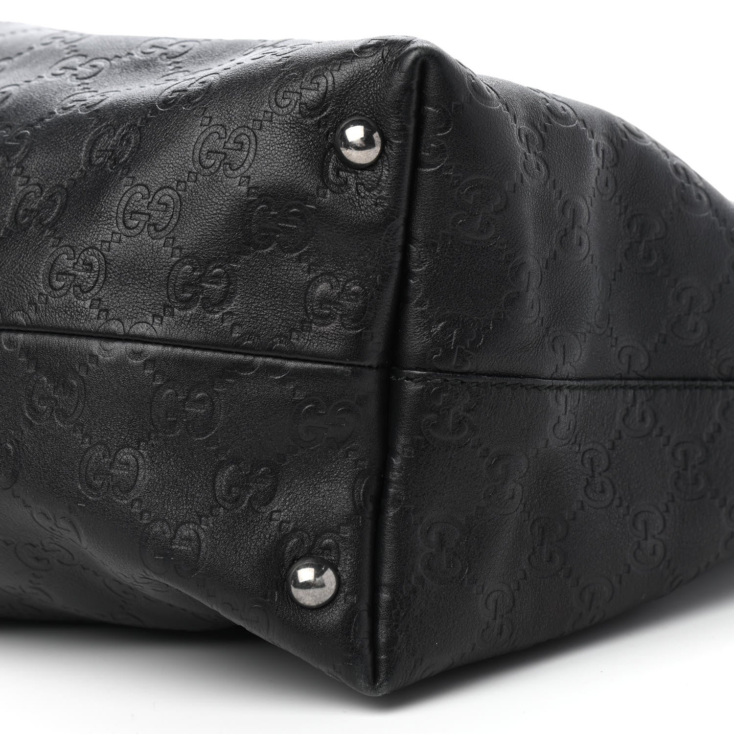 Gucci Guccissima Medium Icon Bit Tote Black 9 of 11