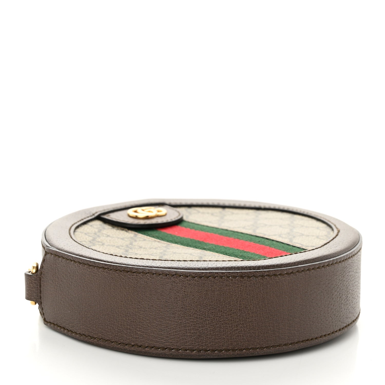 Gucci GG Supreme Monogram Web Mini Ophidia Round Shoulder Bag Brown 4 of 10