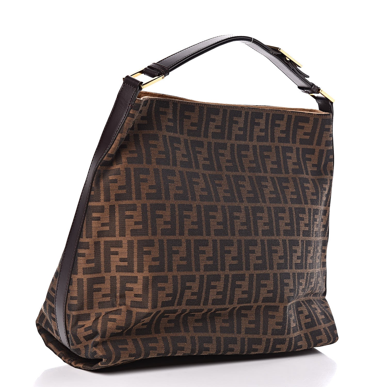 Fendi Zucca Large Hobo Tobacco 3 of 10