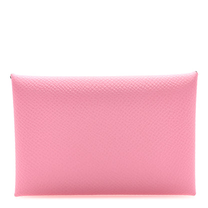 Hermes Epsom Calvi Card Case 5P Pink 1 of 6