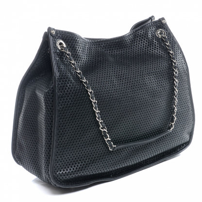 Chanel Calfskin Perforated Up In The Air Tote Black 3 of 7