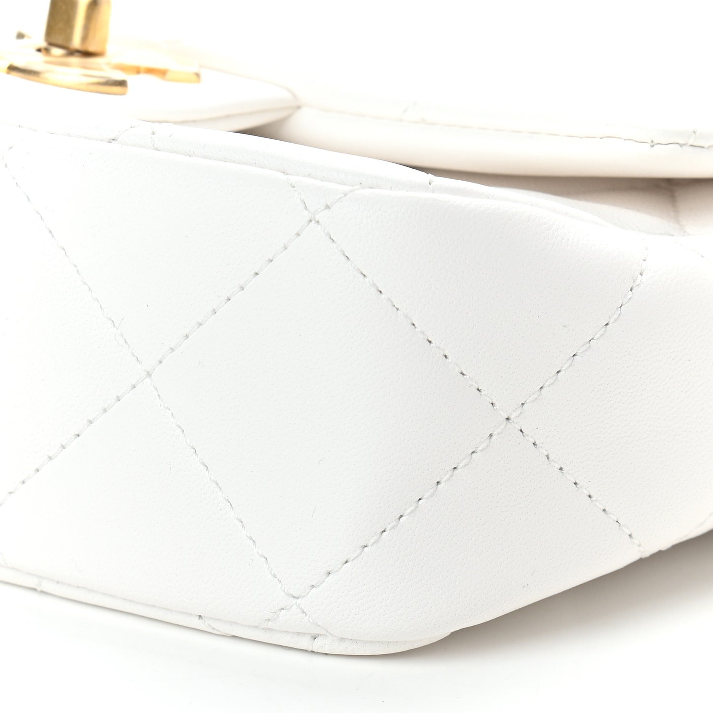 Lambskin Quilted Mini My Perfect Flap White