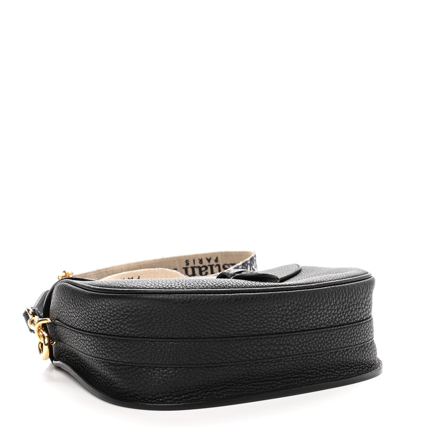 Grained Calfskin Large Bobby Flap Black