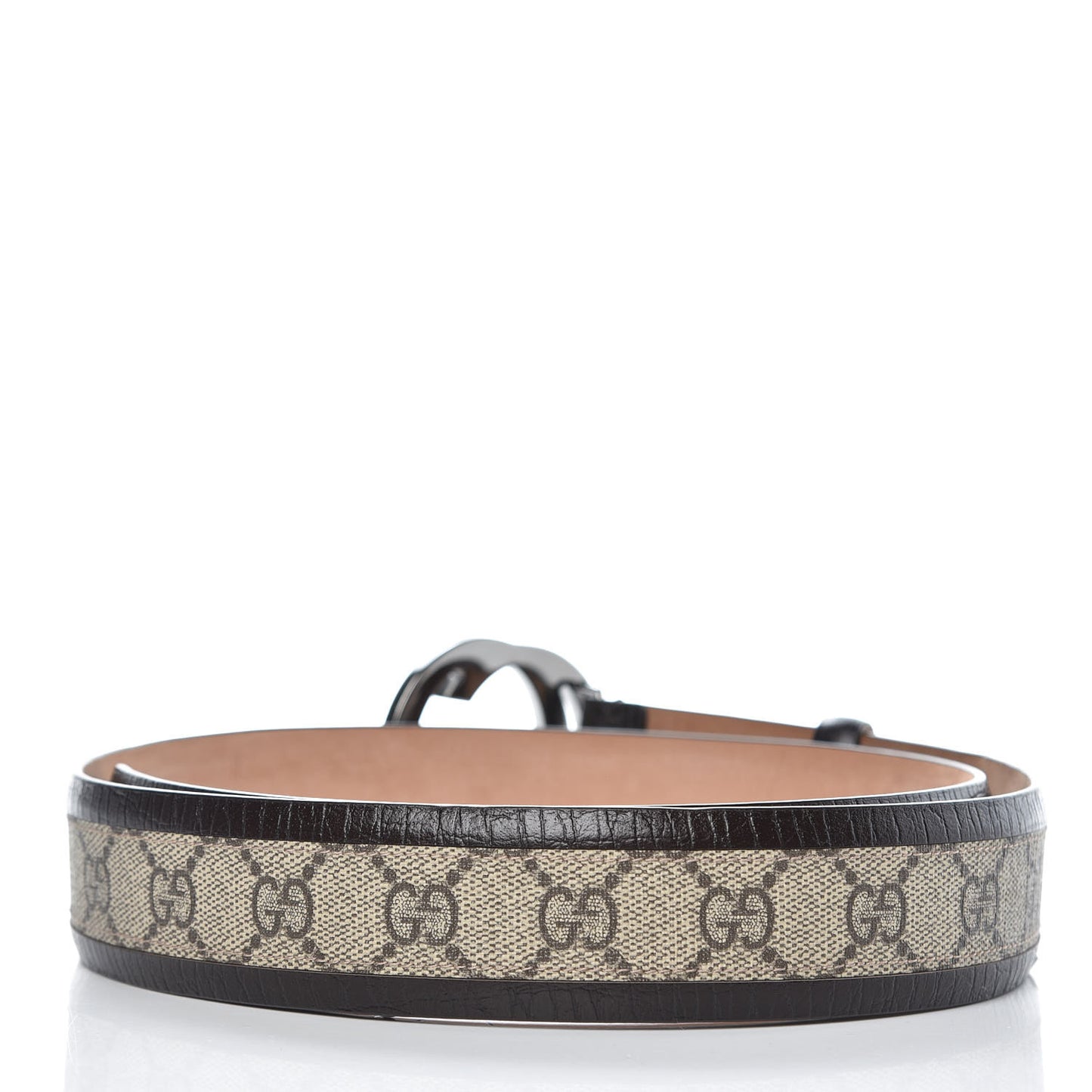 GG Plus Monogram Niagara Lux Calfskin Interlocking G 40mm Belt 95 38 Beige Ebony Cocoa