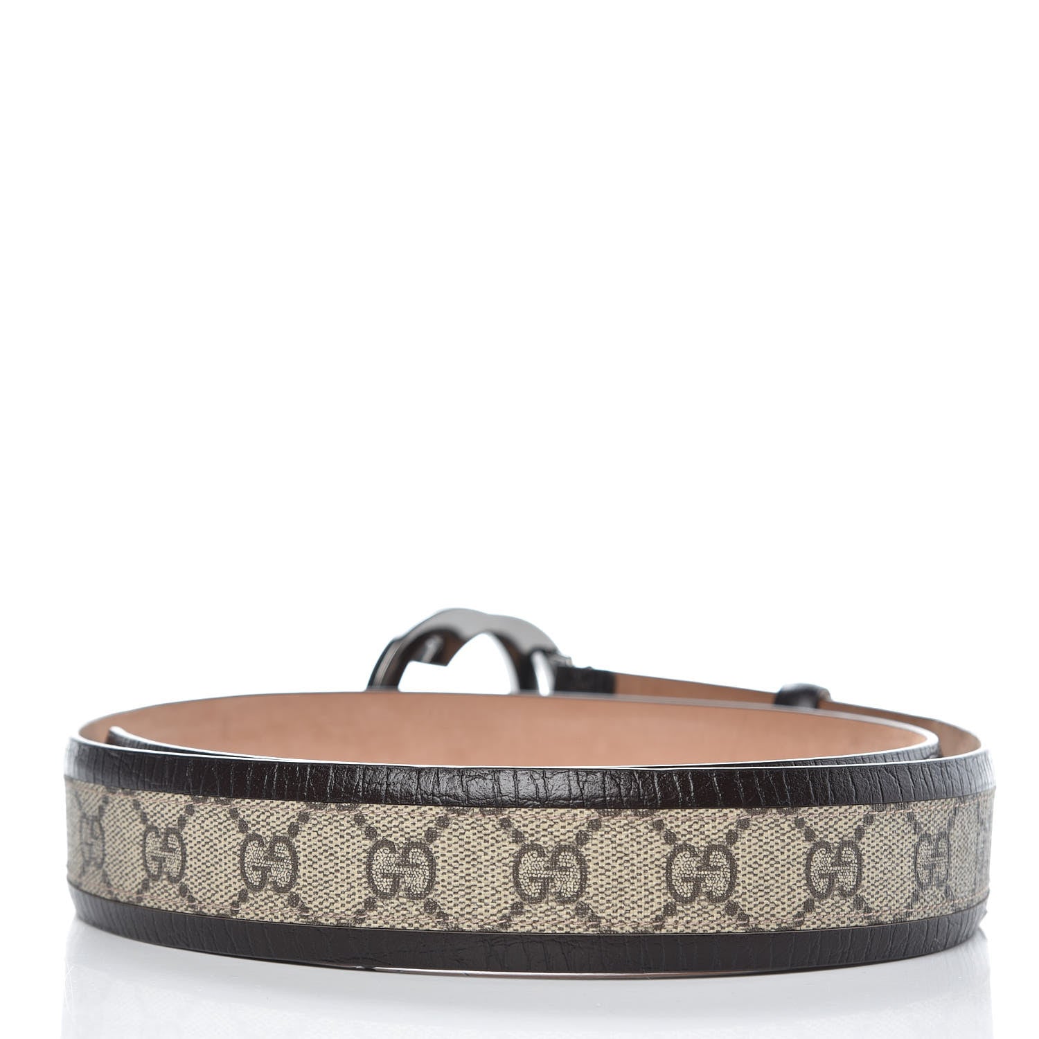 Gucci GG Plus Monogram Niagara Lux Calfskin Interlocking G 40mm Belt 95 38 Beige Ebony Cocoa 3 of 7