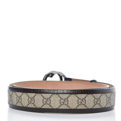 Gucci GG Plus Monogram Niagara Lux Calfskin Interlocking G 40mm Belt 95 38 Beige Ebony Cocoa 3 of 7