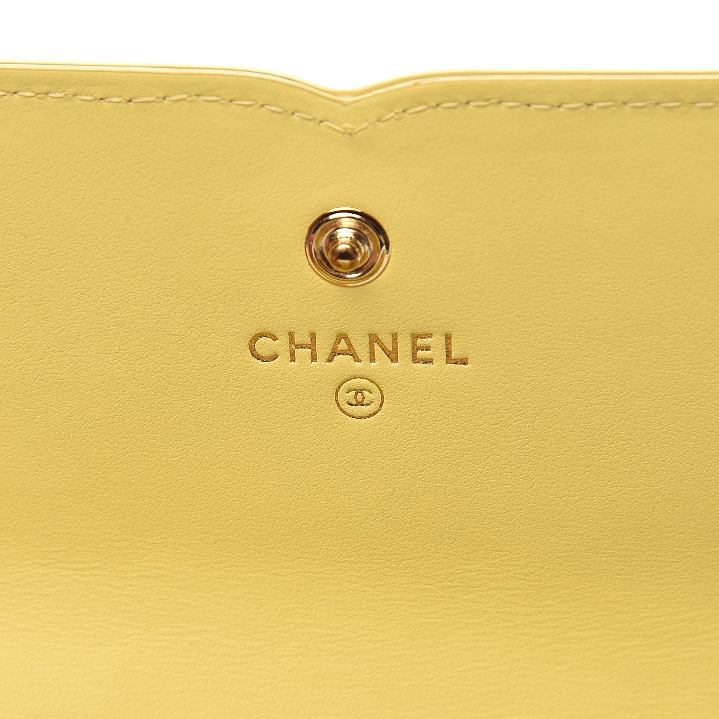 Caviar Quilted Filigree Flap Wallet Yellow