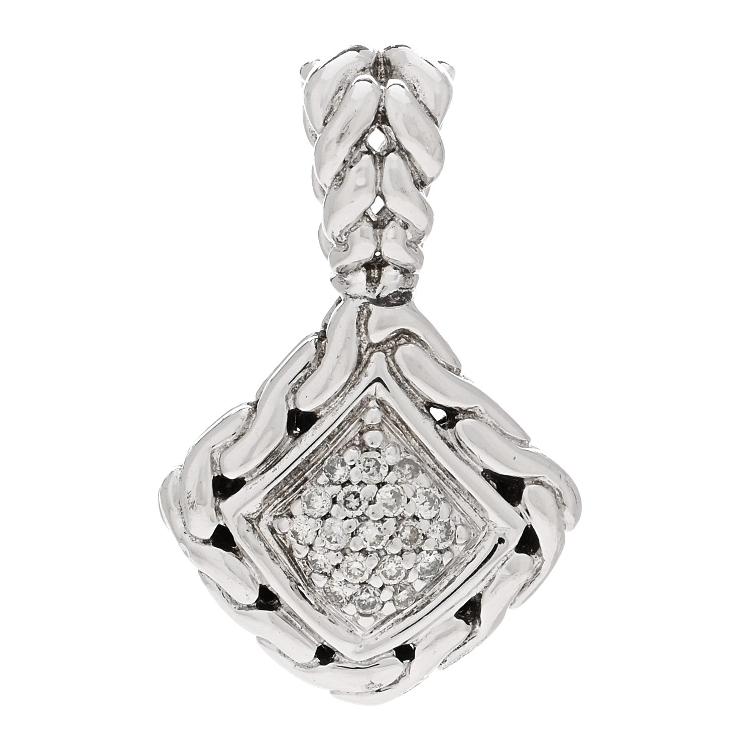 John Hardy Sterling Silver Diamond Pendant 1 of 3
