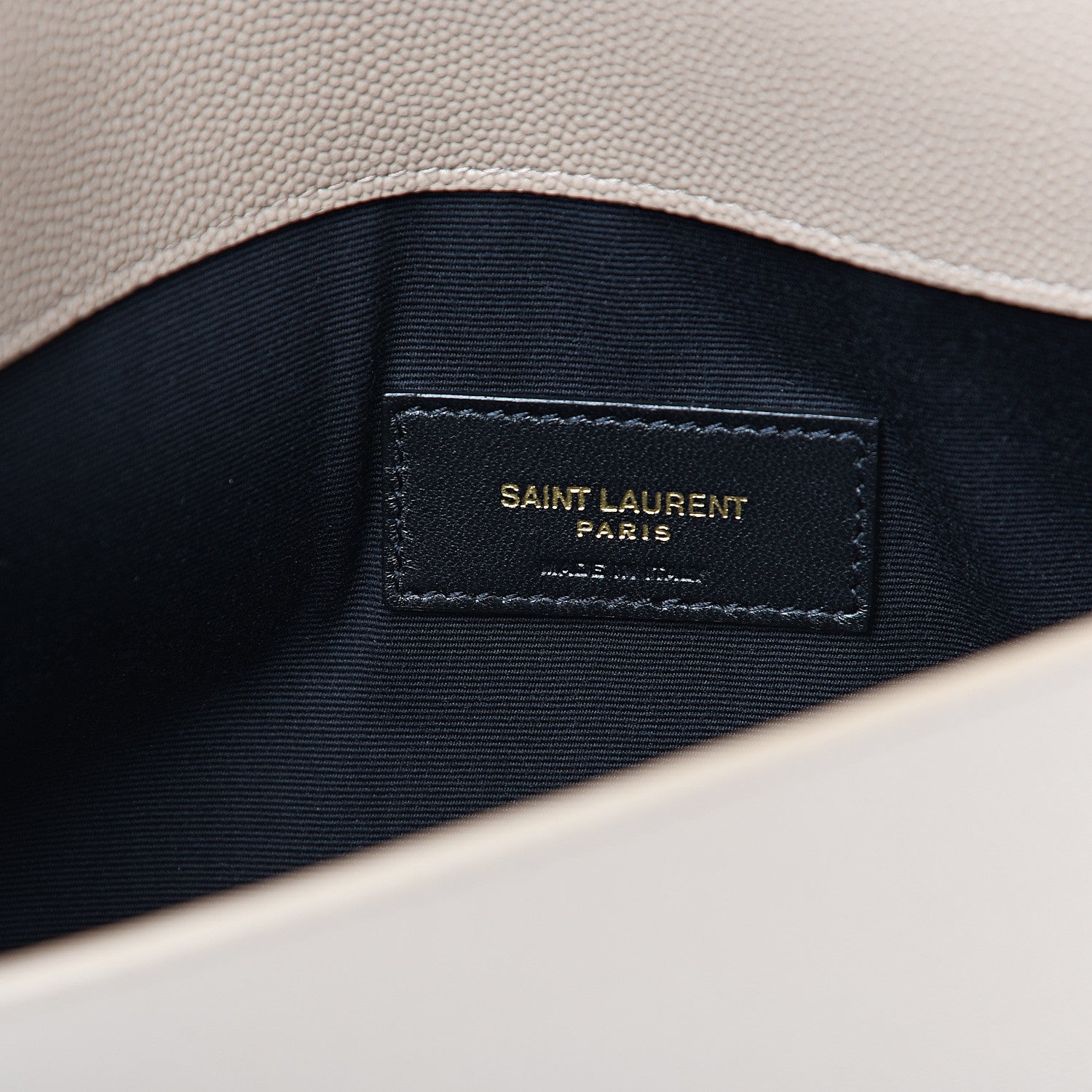 Saint Laurent Grain De Poudre Uptown Pouch Dark Beige 5 of 6