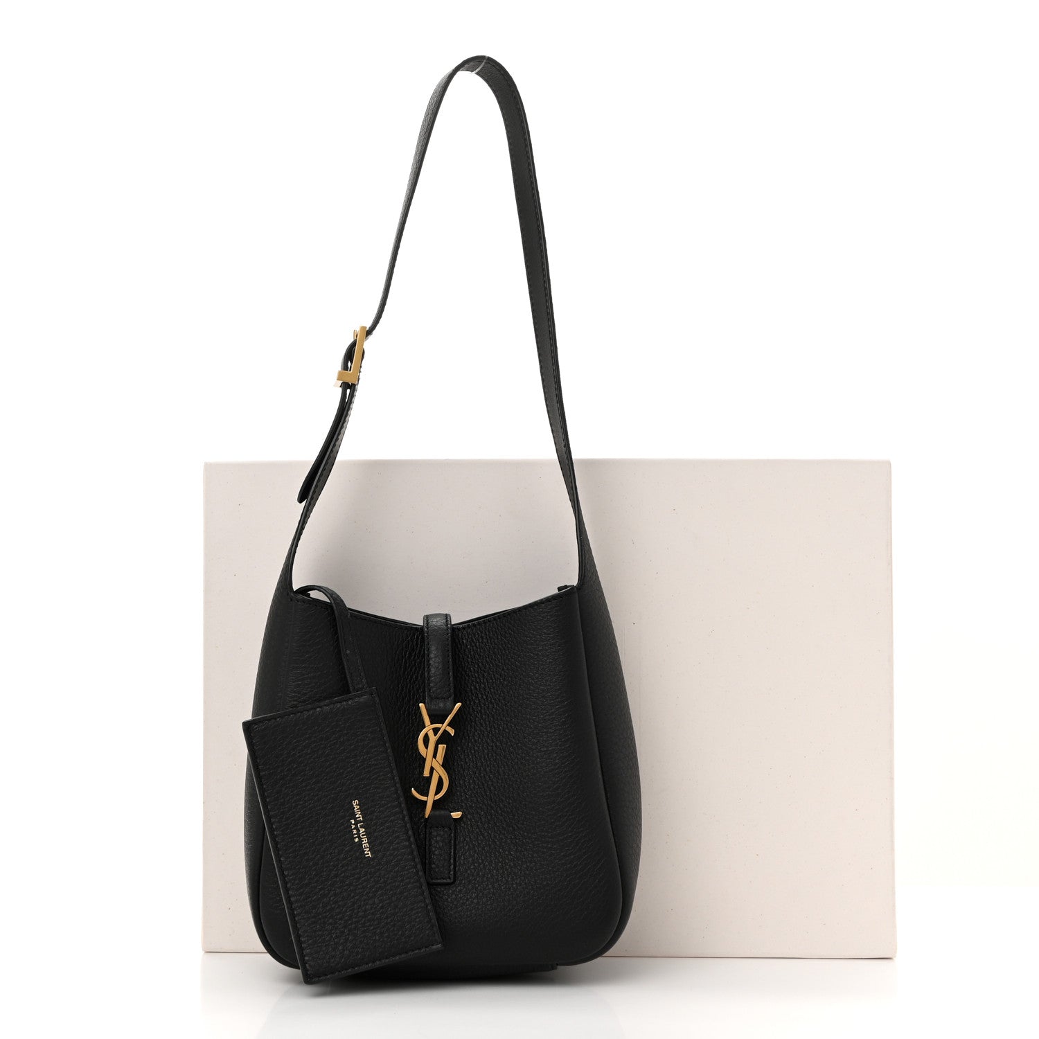 Saint Laurent Calfskin Baby Le 5 A 7 Supple Hobo Black 12 of 12