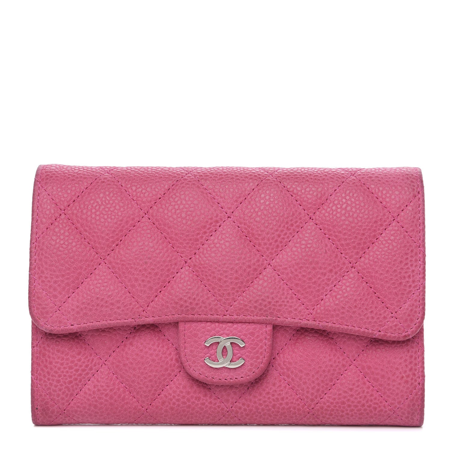 Chanel Iridescent Caviar Quilted Small Flap Wallet Pink 1 of 12