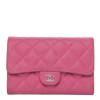 Chanel Iridescent Caviar Quilted Small Flap Wallet Pink 1 of 12