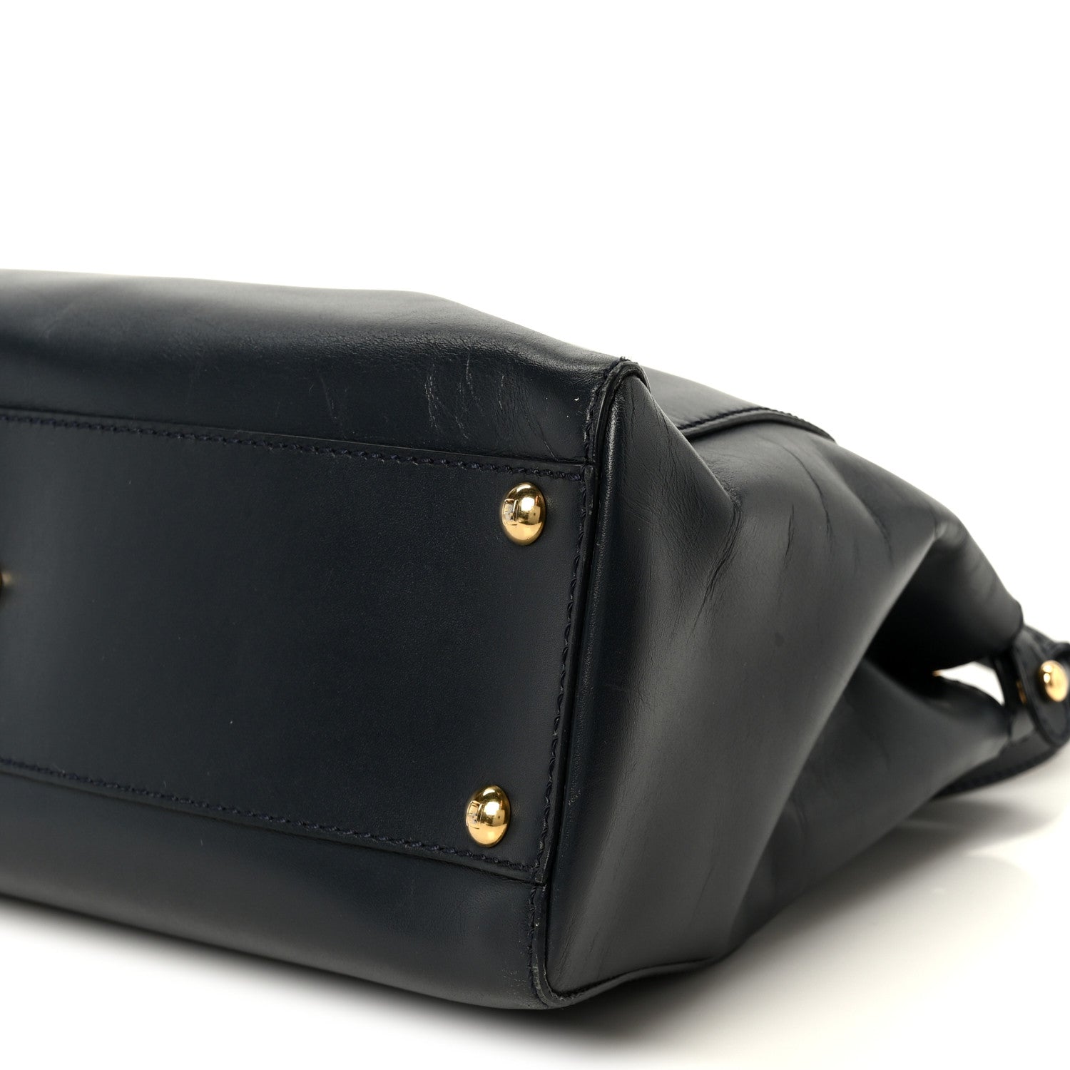 Fendi Vitello Morgan Shiny Nappa Medium Peekaboo Iconic Satchel