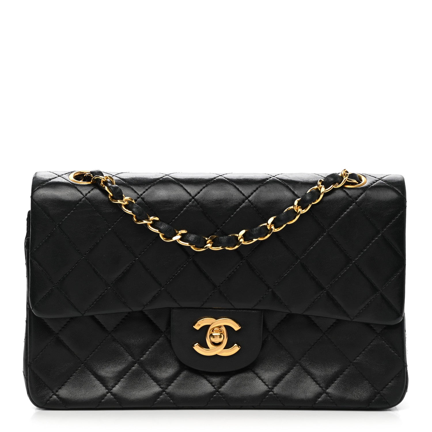 Chanel Lambskin Quilted Small Double Flap Black 1 of 11