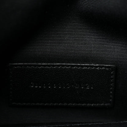Saint Laurent Grain De Poudre Chevron Monogram Large Bill Pouch Black 7 of 11