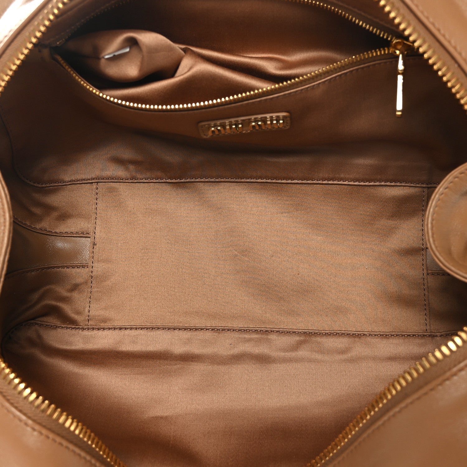 Miu Miu Nappa Matelasse Large Arcadie Top Handle Bag Caramel 5 of 8