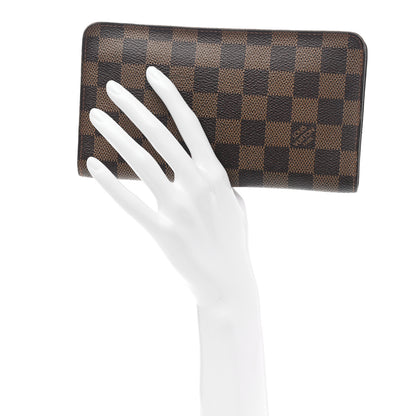 Louis Vuitton Damier Ebene Porte-Monnaie Zippe Zippy Wallet 3 of 16