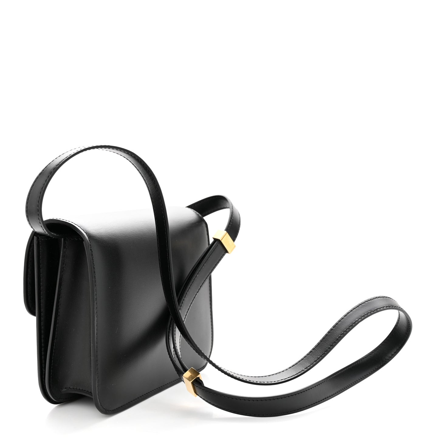 Box Calfskin Teen Classic Box Flap Bag Black