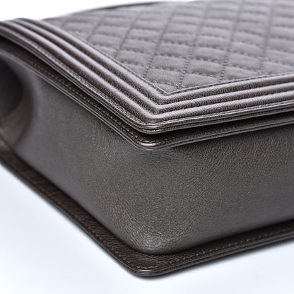 Chanel Calfskin Quilted Large Boy Flap Brown 9 of 11