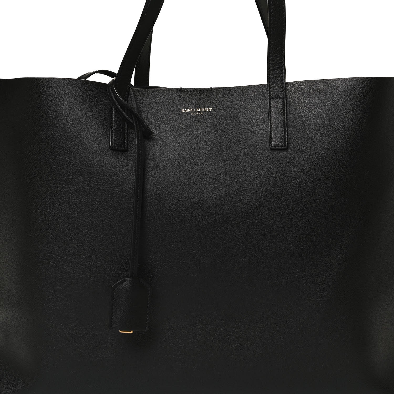 Saint Laurent Calfskin Large Shopping Tote Black 10 of 12