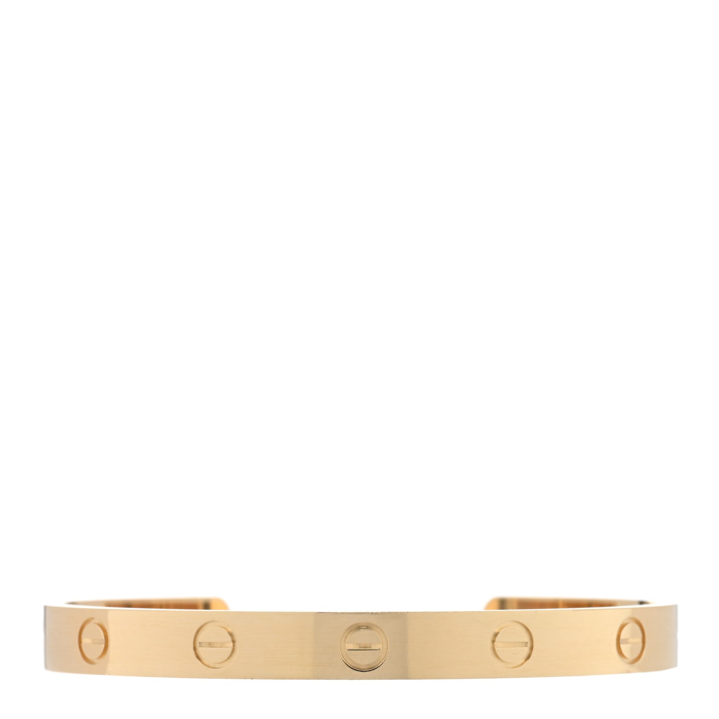 18K Yellow Gold LOVE Cuff Bracelet 17