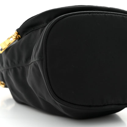 Prada Saffiano Tessuto Nylon Mini Bucket Crossbody Bag Black 8 of 11
