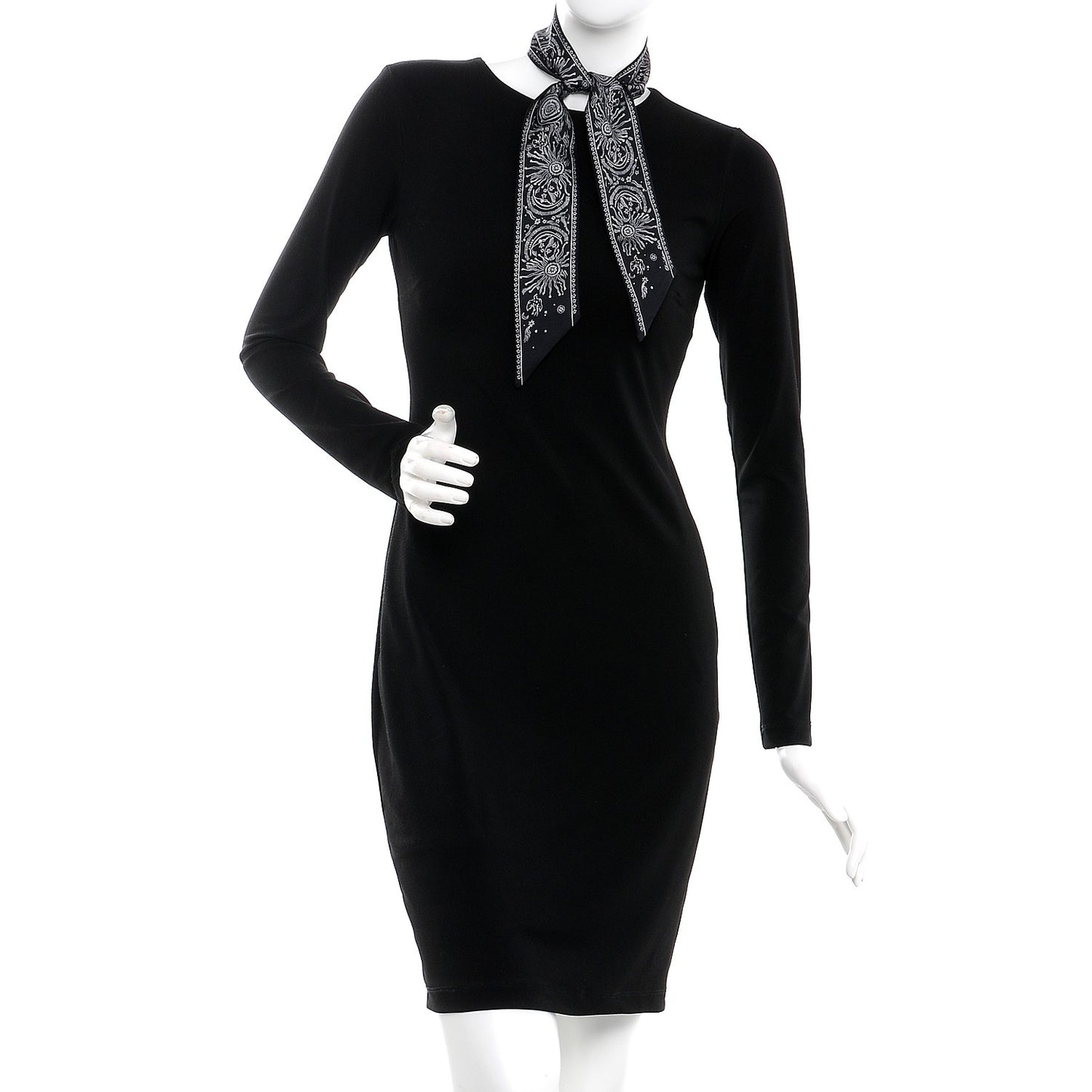 Silk Mitzah Scarf Black