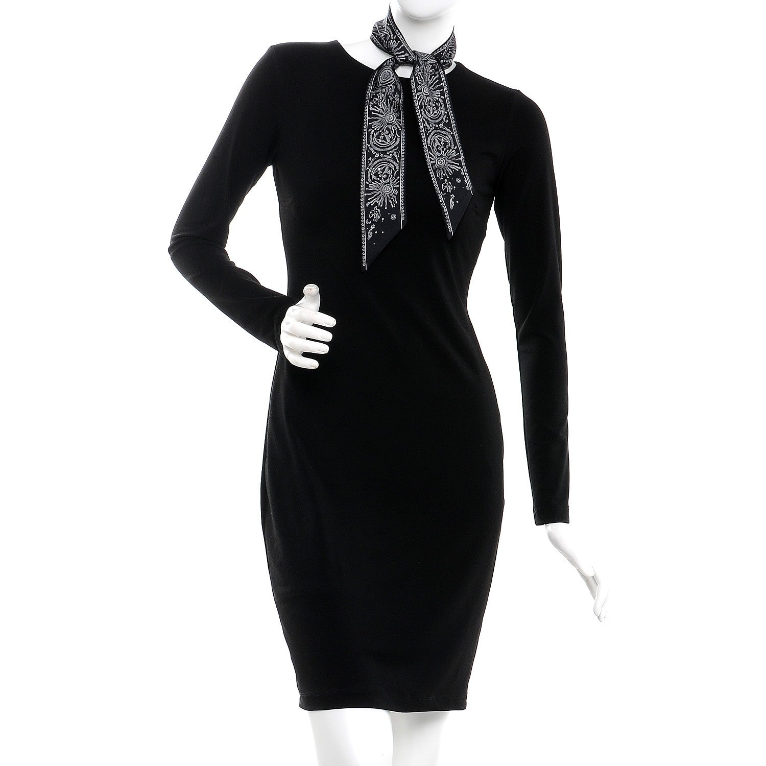 Christian Dior Silk Mitzah Scarf Black 2 of 4