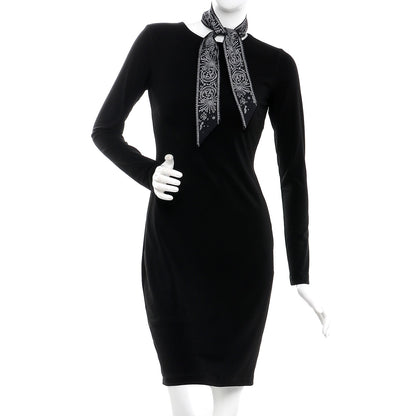 Christian Dior Silk Mitzah Scarf Black 2 of 4