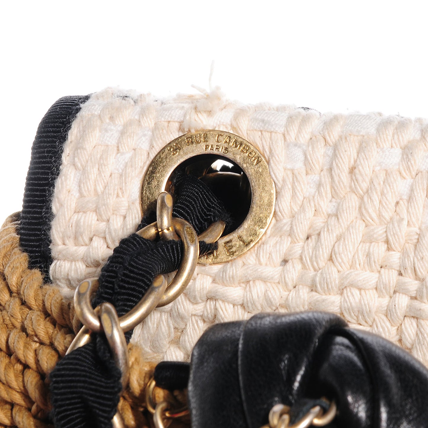 Woven Raffia Lambskin Coco Country Tote