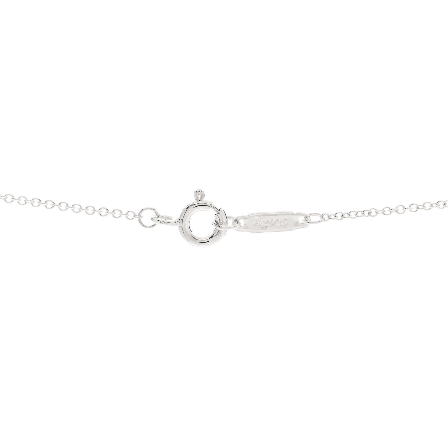 Tiffany Sterling Silver Mini Oval Key Pendant Necklace 5 of 5