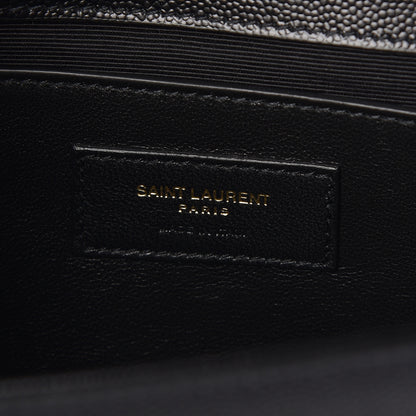 Saint Laurent Grain De Poudre Medium Classic Monogram Kate Satchel Black 6 of 9