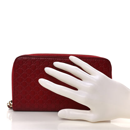 Gucci Microguccissima Zip Around Wallet Red 2 of 7
